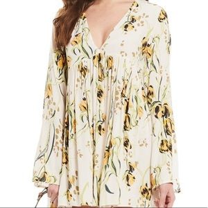 Free People Bella Print White Tunic Dress